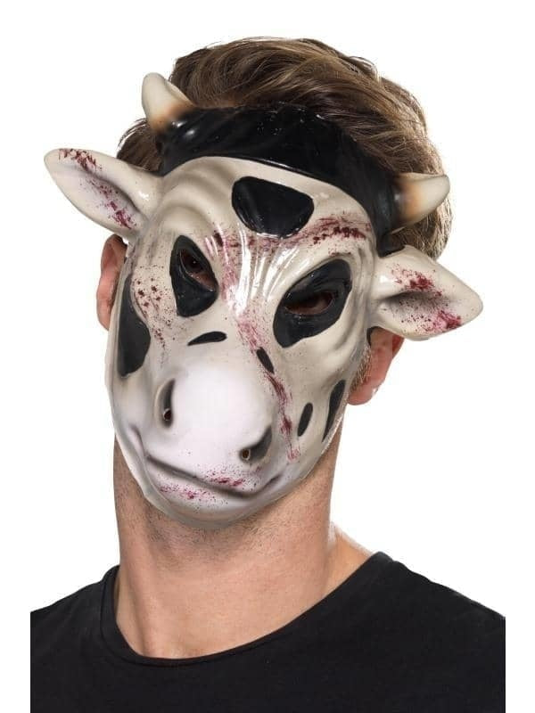 Costumes Australia Evil Cow Killer Mask Adult Plastic White_1