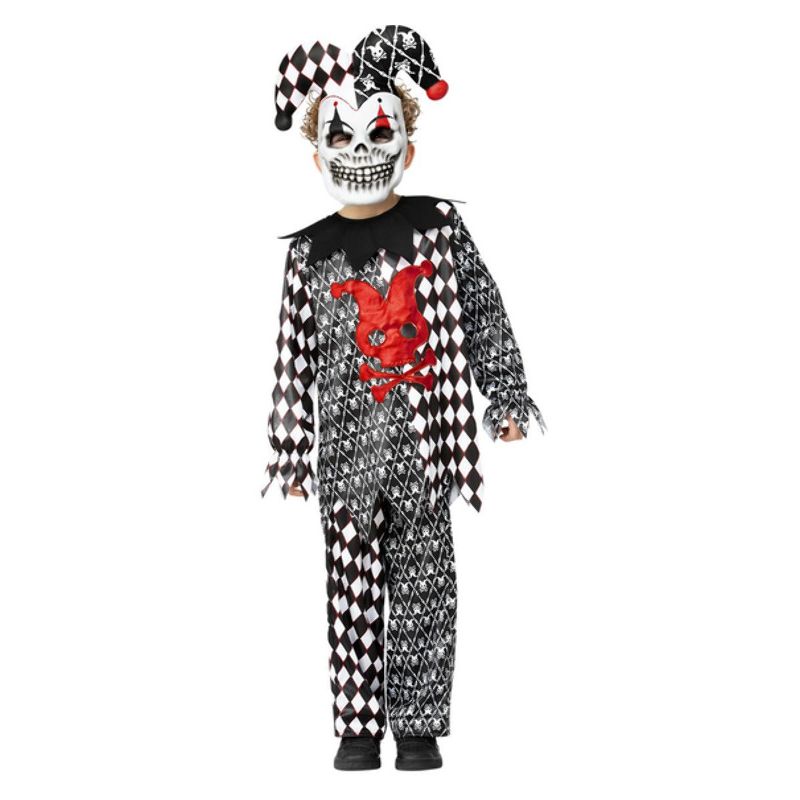 Costumes Australia Evil Jester Costume Child Black Red White_1