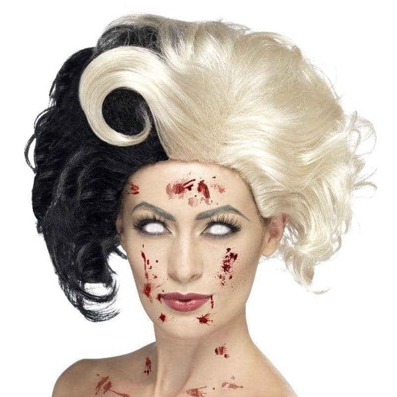 Costumes Australia Evil Madame Wig Adult White Black_1