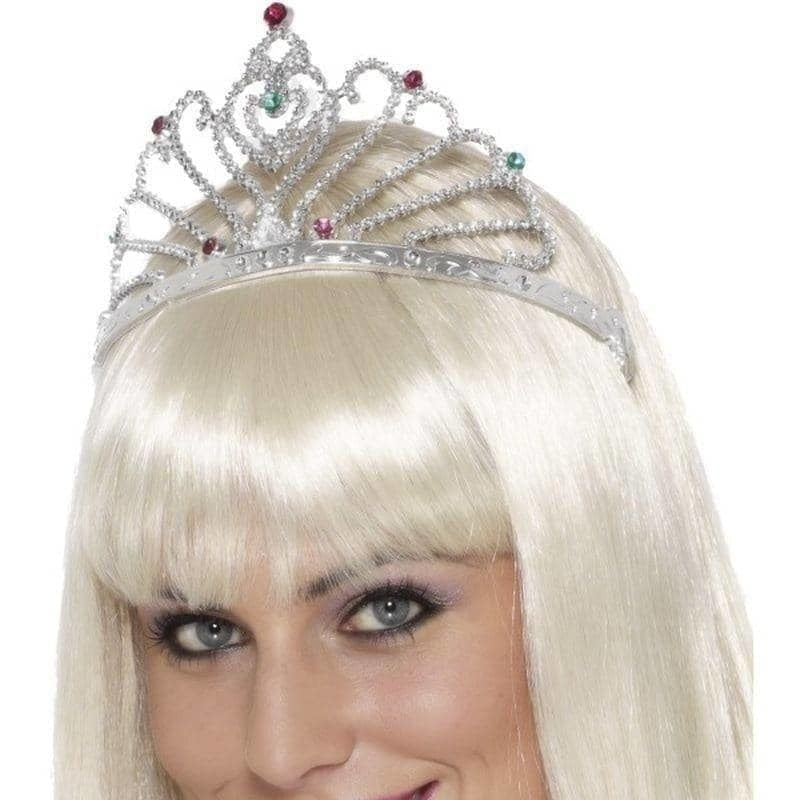 Costumes Australia Fan Design Tiara Adult Silver_1