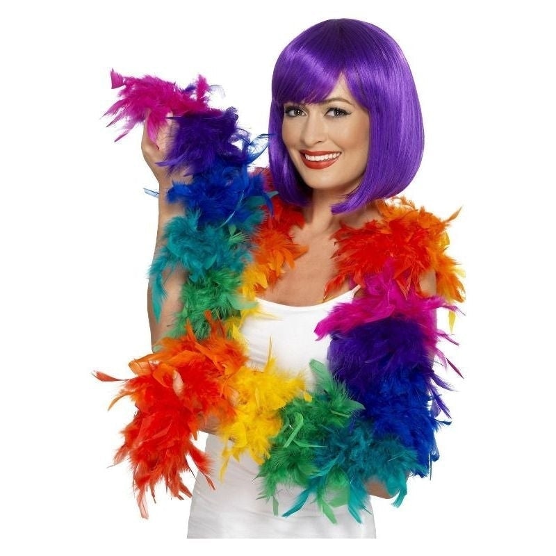 Costumes Australia Size Chart Feather Boa 80g Adult Rainbow