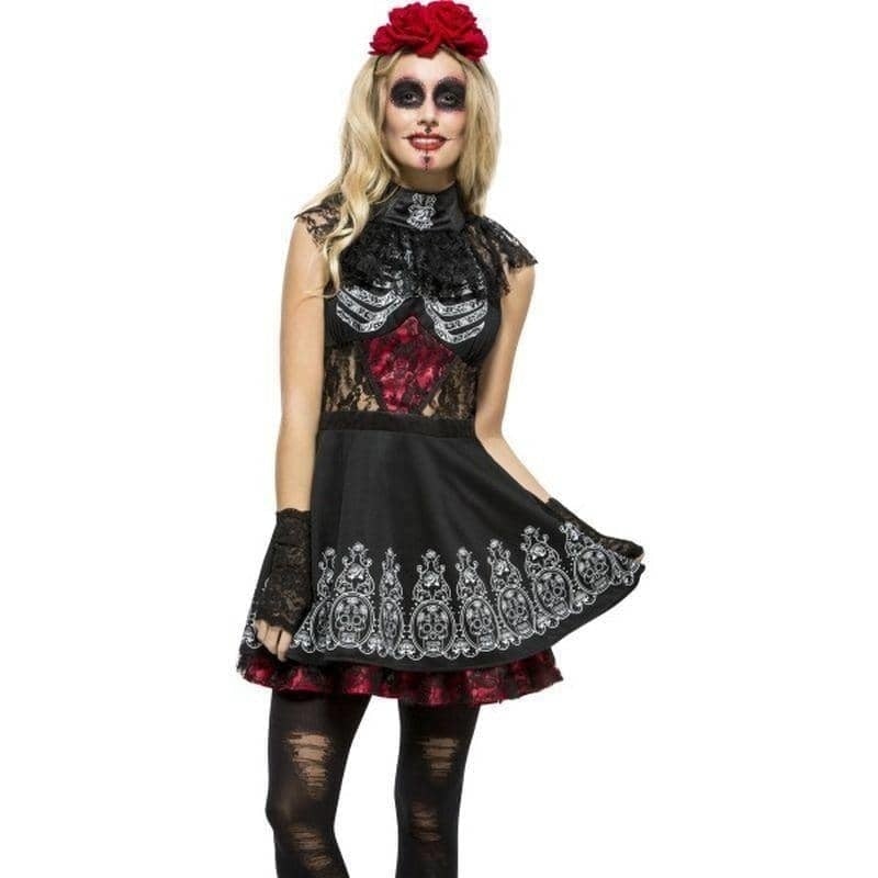 Costumes Australia Fever Day Of The Dead Costume Adult Black_1