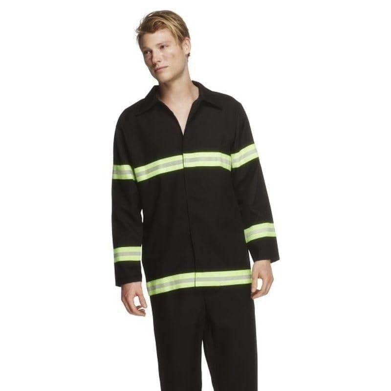 Costumes Australia Fever Fireman Costume Adult Black_1