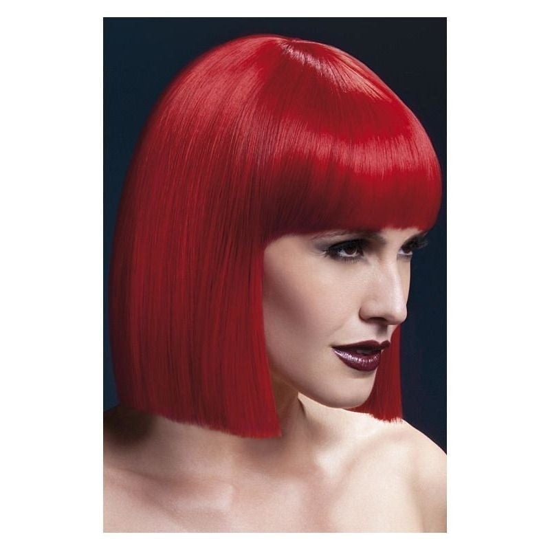 Costumes Australia Fever Lola Wig Adult Red Bob Fringe 12 inch_2