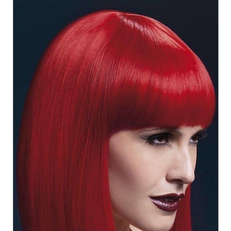 Costumes Australia Fever Lola Wig Adult Red Bob Fringe 12 inch_1