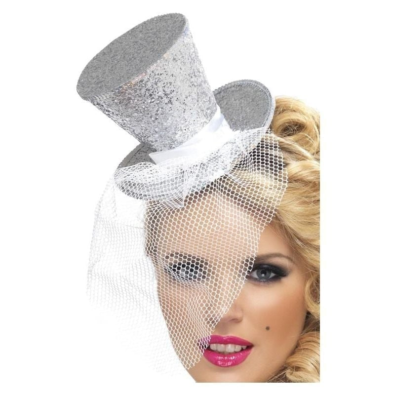 Costumes Australia Size Chart Fever Mini Top Hat On Headband Adult Silver