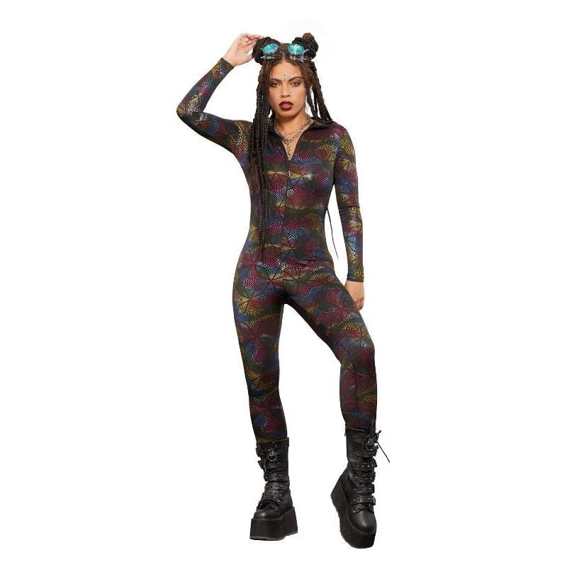 Costumes Australia Fever Miss Whiplash Geometric Print Catsuit_1