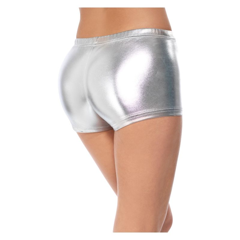 Costumes Australia Fever Miss Whiplash Shorts Silver Adult_2