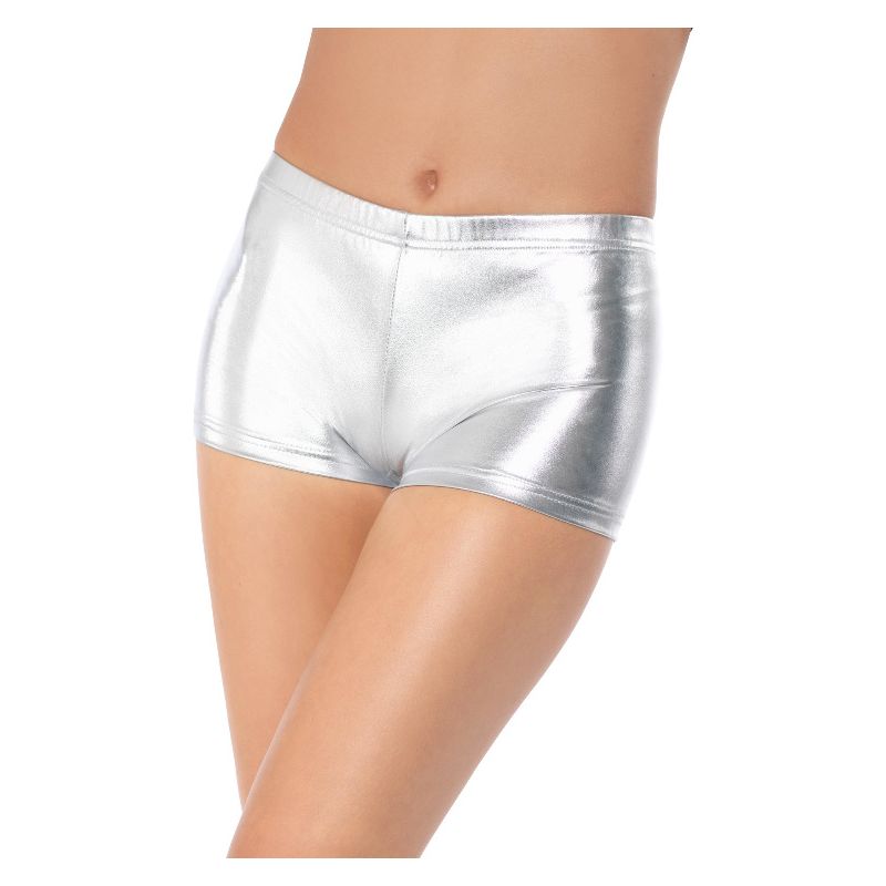 Costumes Australia Fever Miss Whiplash Shorts Silver Adult_1