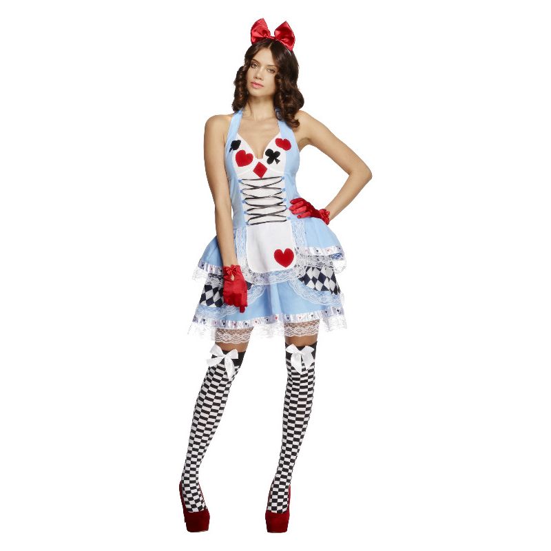 Costumes Australia Fever Miss Wonderland Costume Blue Dress_1