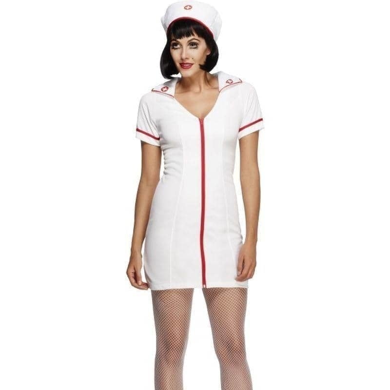 Costumes Australia Fever No Nonsense Nurse Costume Adult White Red_1