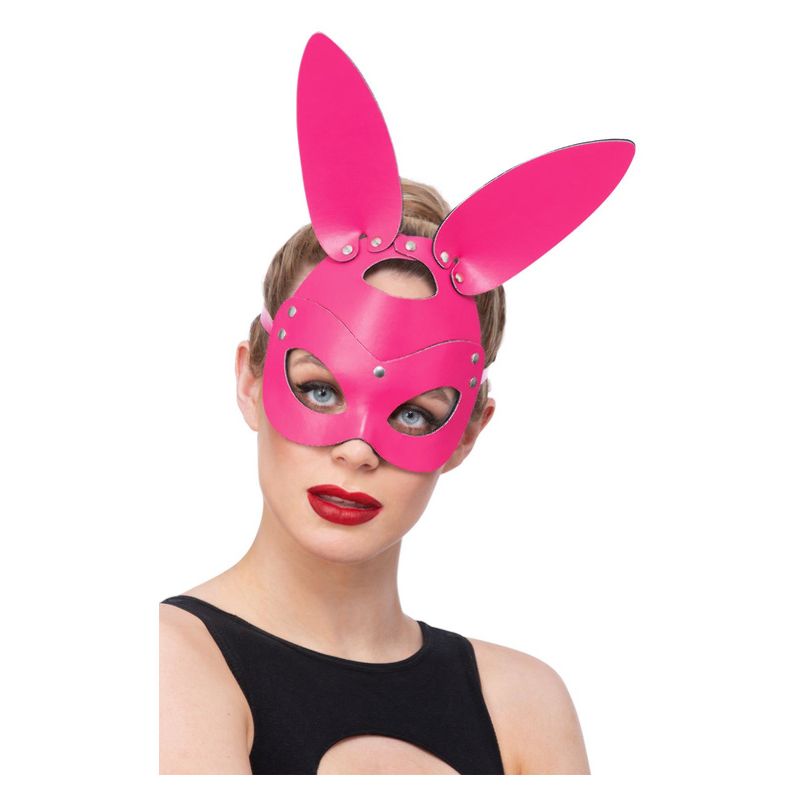 Costumes Australia Fever Pink Mock Leather Rabbit Mask Adult_1