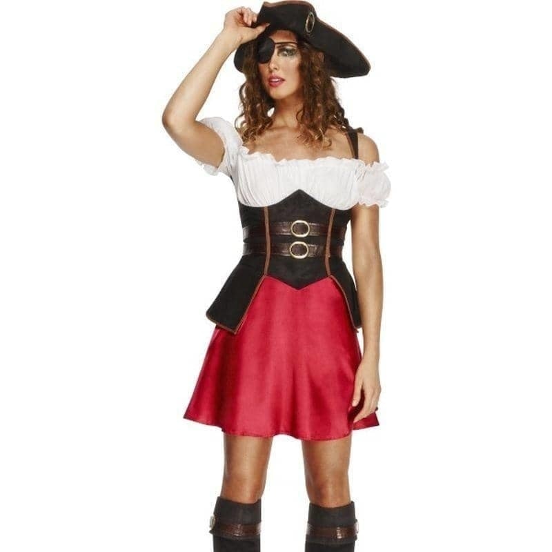 Costumes Australia Fever Pirate Wench Costume Adult Black Red_1