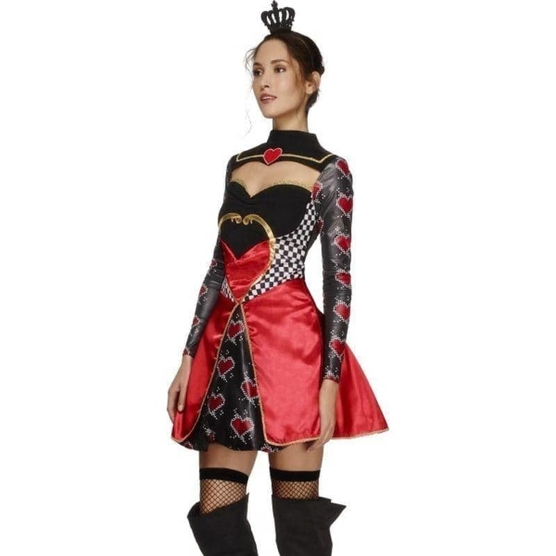 Costumes Australia Fever Queen Of Hearts Costume Adult Black Red_3