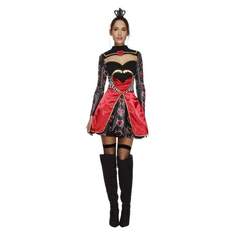 Costumes Australia Fever Queen Of Hearts Costume Adult Black Red_4