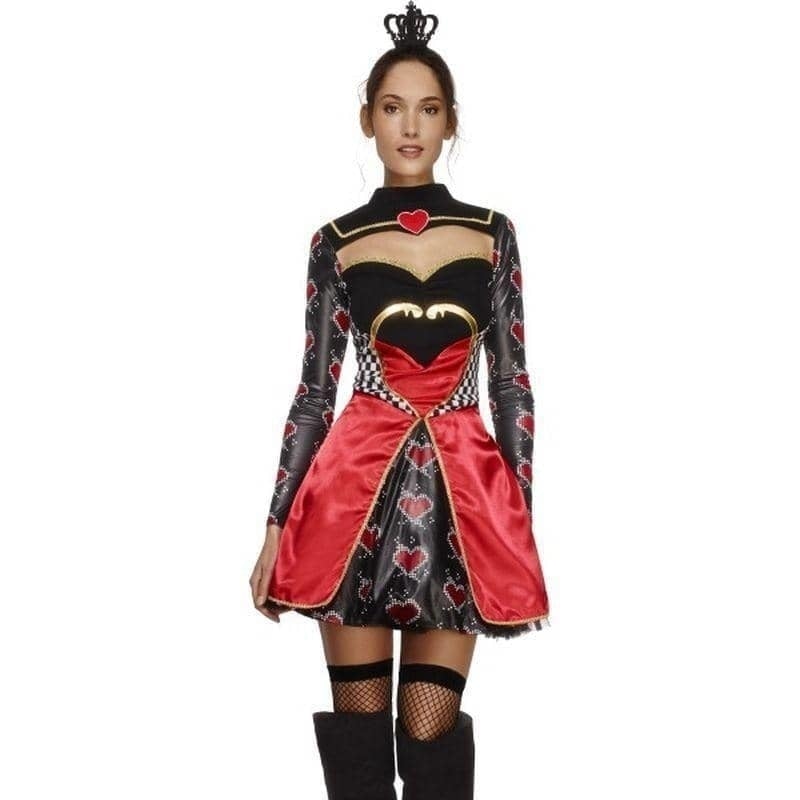 Costumes Australia Fever Queen Of Hearts Costume Adult Black Red_1