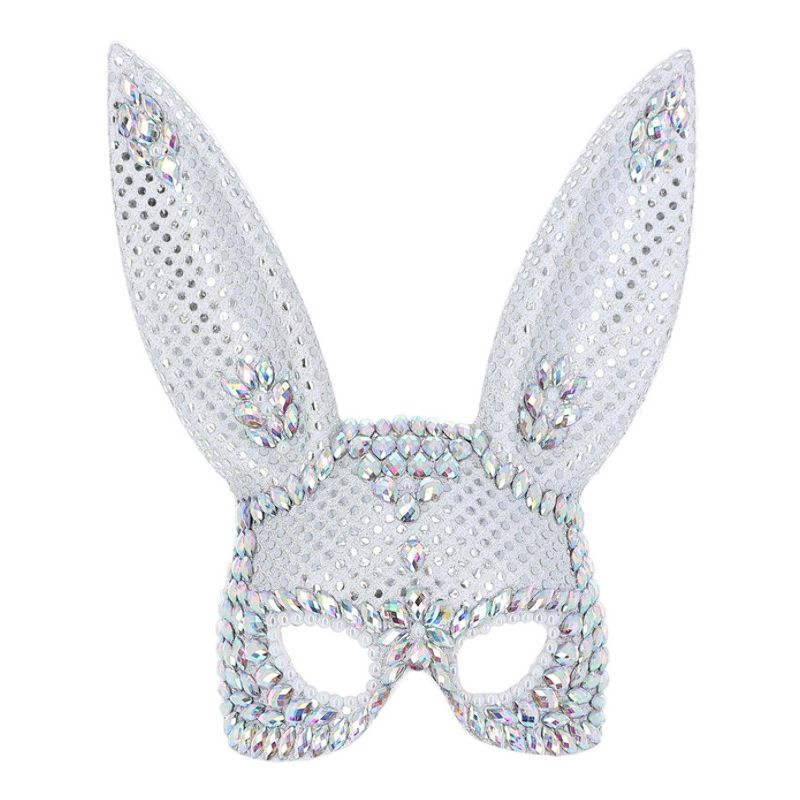 Costumes Australia Fever Silver Jewel Bunny Mask Adult_1