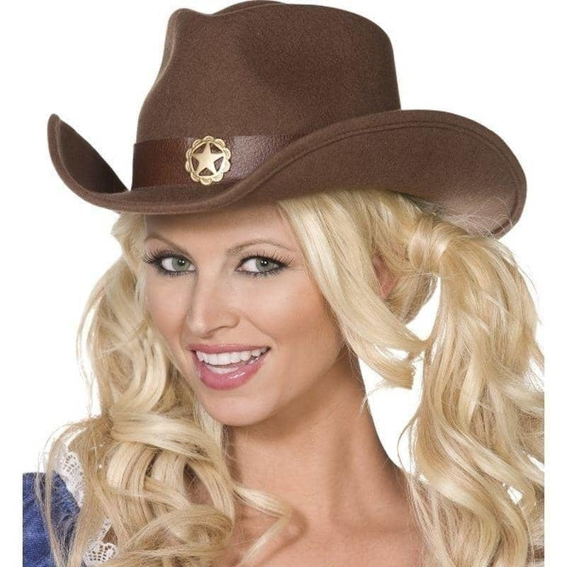 Costumes Australia Fever Wild West Cowboy Hat Adult Brown_1