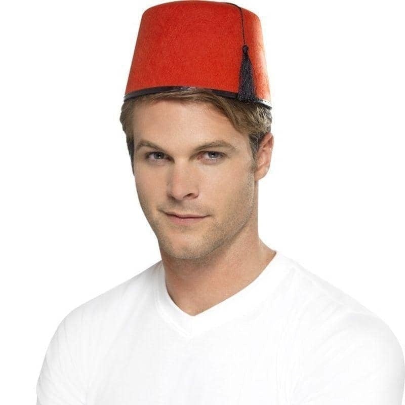 Costumes Australia Fez Hat Adult Red13cm High_1