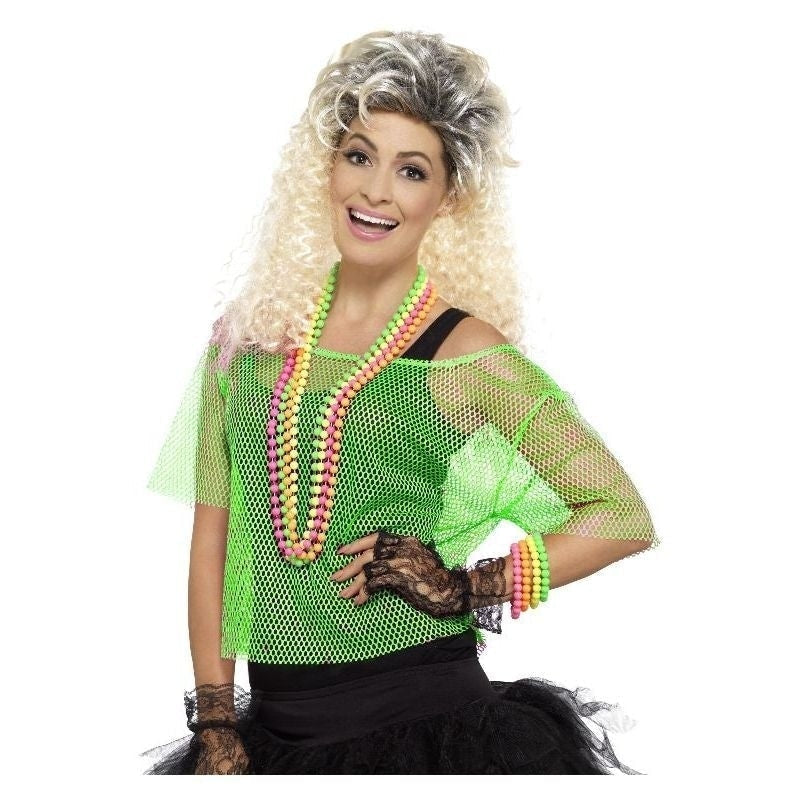 Costumes Australia Fishnet Top Adult Neon Green_2