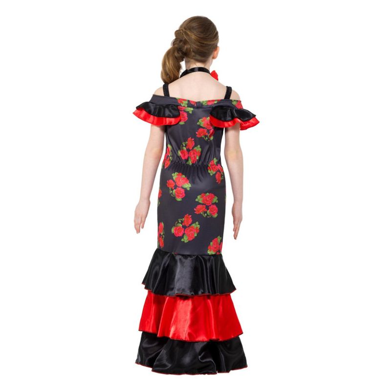 Costumes Australia Flamenco Girl Costume Black & Red Child Spanish Dress_3