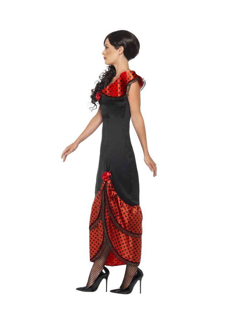 Costumes Australia Flamenco Senorita Costume Adult Black Dress Headpiece_2