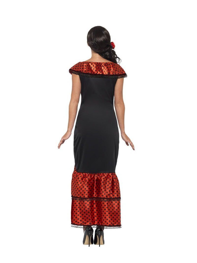 Costumes Australia Flamenco Senorita Costume Adult Black Dress Headpiece_3