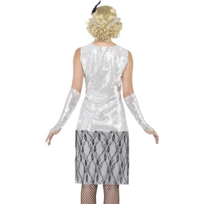 Costumes Australia Flapper Costume Adult Silver Black_2