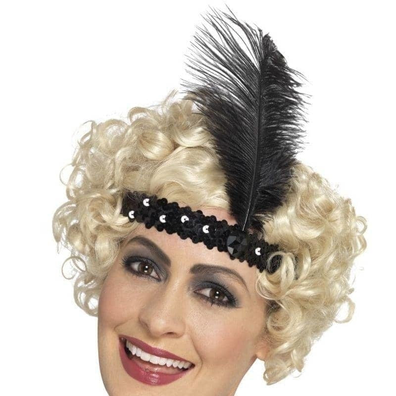 Costumes Australia Flapper Headband Adult Black_1