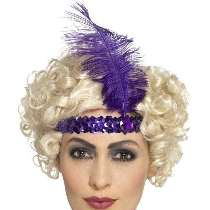 Costumes Australia Flapper Headband Adult Purple_1