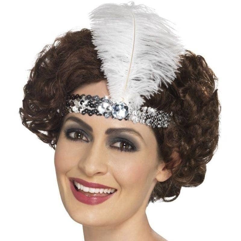 Costumes Australia Flapper Headband Adult Silver_1