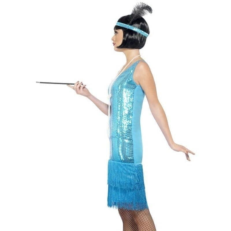 Costumes Australia Flirty Flapper Costume Adult Blue_3