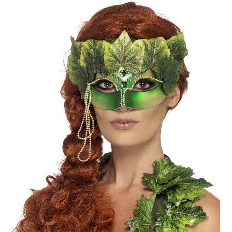 Costumes Australia Forest Nymph Eyemask Adult Green_1