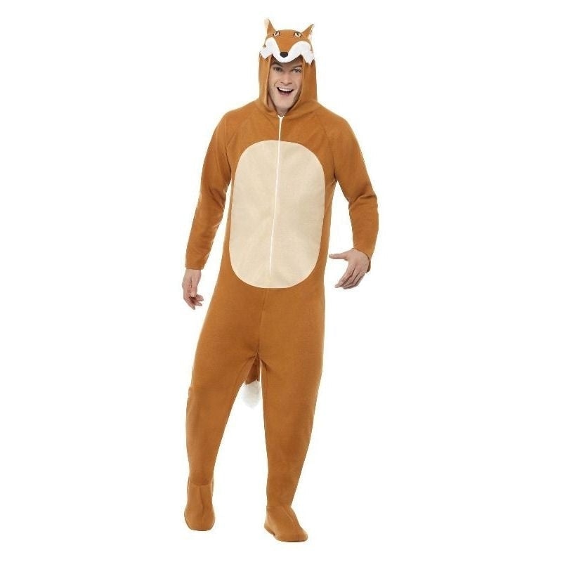 Costumes Australia Fox Costume Adult All In One Orange_2