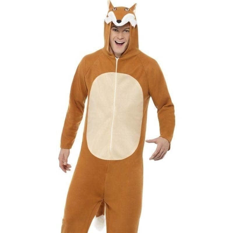 Costumes Australia Fox Costume Adult All In One Orange_1