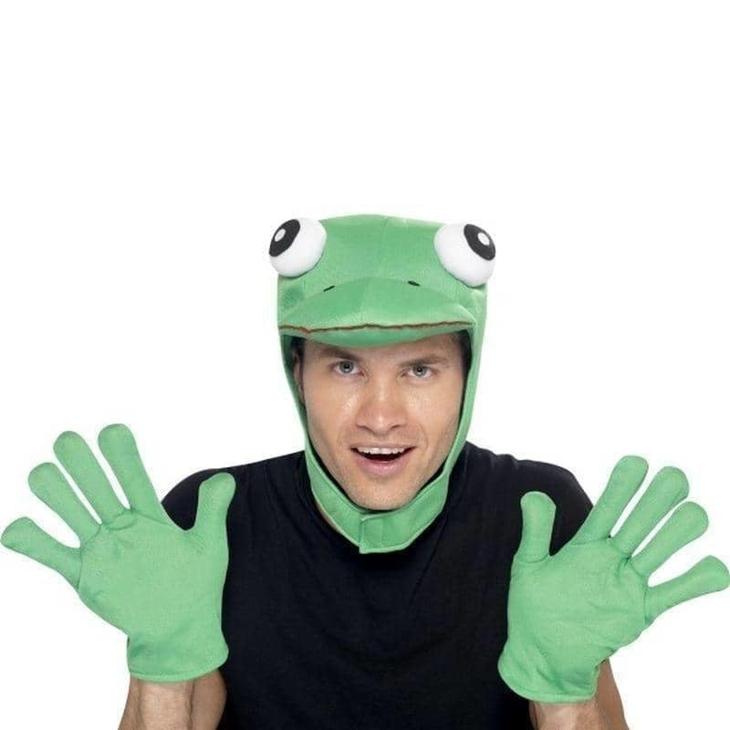 Costumes Australia Frog Kit Adult Green Hood Gloves_1