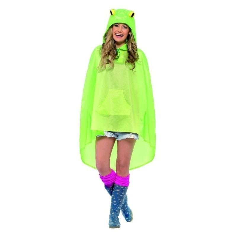 Costumes Australia Frog Party Poncho Adult Green_2