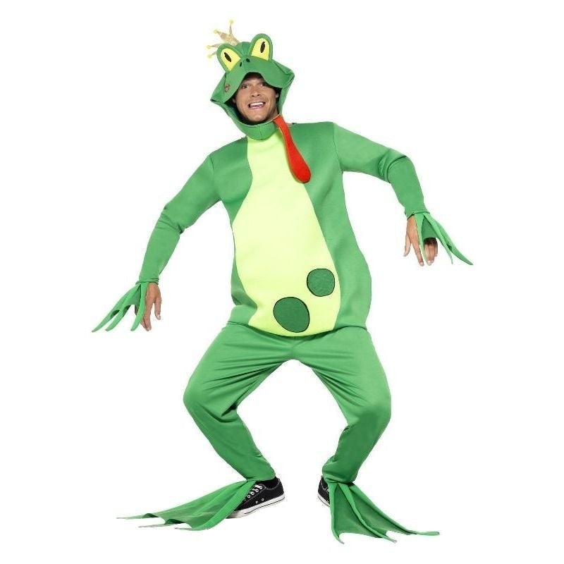 Costumes Australia Frog Prince Costume Top With Attached Gloves Adult Green_2