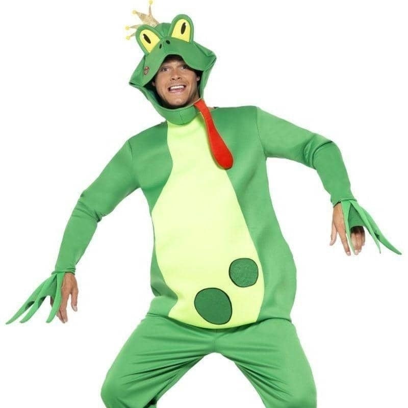 Costumes Australia Frog Prince Costume Top With Attached Gloves Adult Green_1