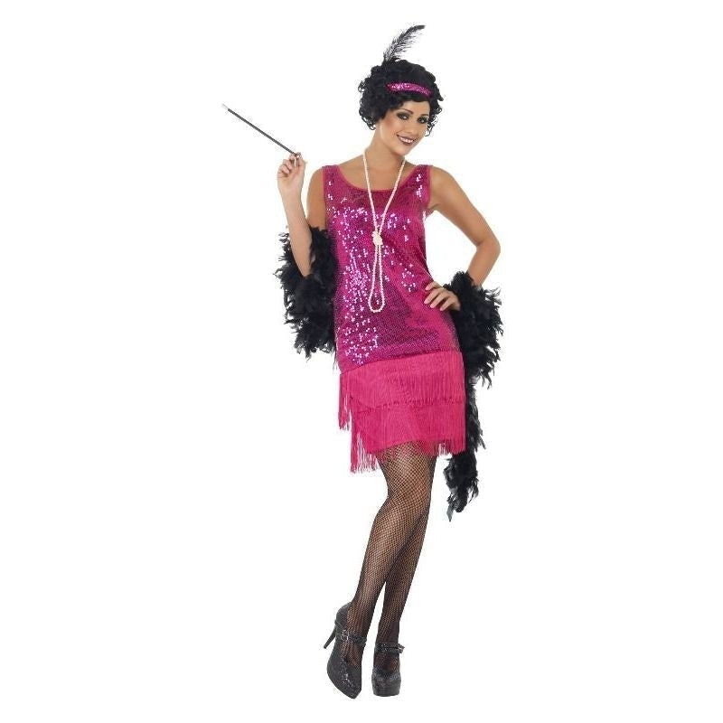 Costumes Australia Funtime Flapper Costume Adult Pink_5