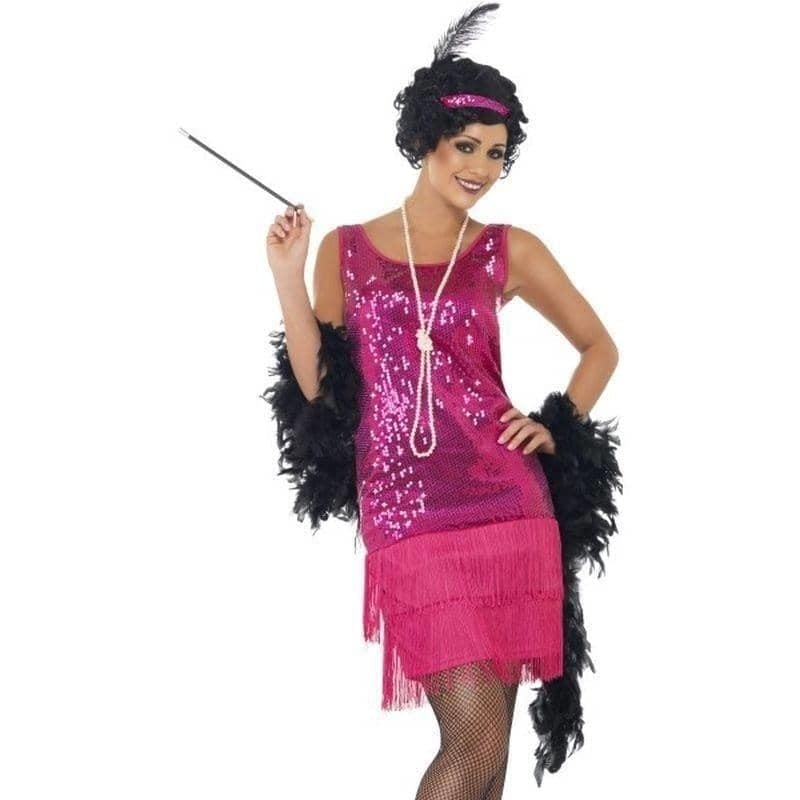 Costumes Australia Funtime Flapper Costume Adult Pink_1