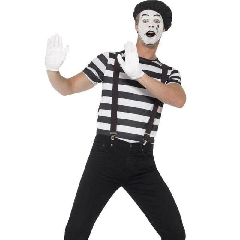 Costumes Australia Gentleman Mime Artist Costume Adult Black Make Up_1