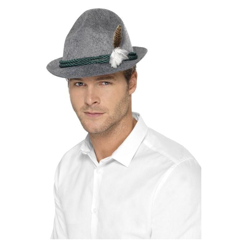 Costumes Australia Size Chart German Trenker Hat With Feather Adult Grey