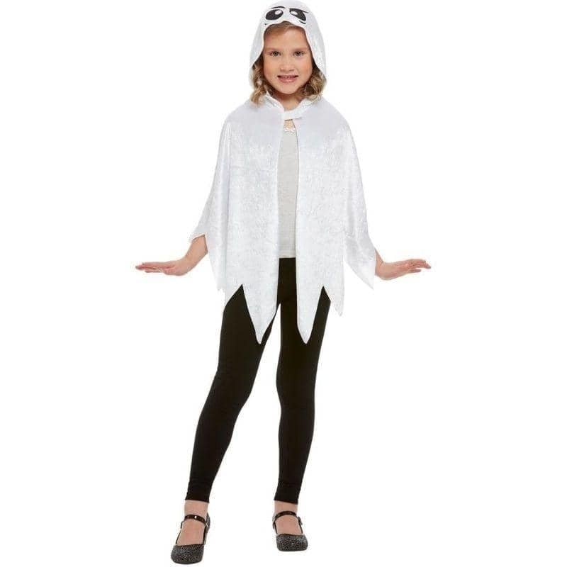 Costumes Australia Ghost Hooded Cape Child White_1