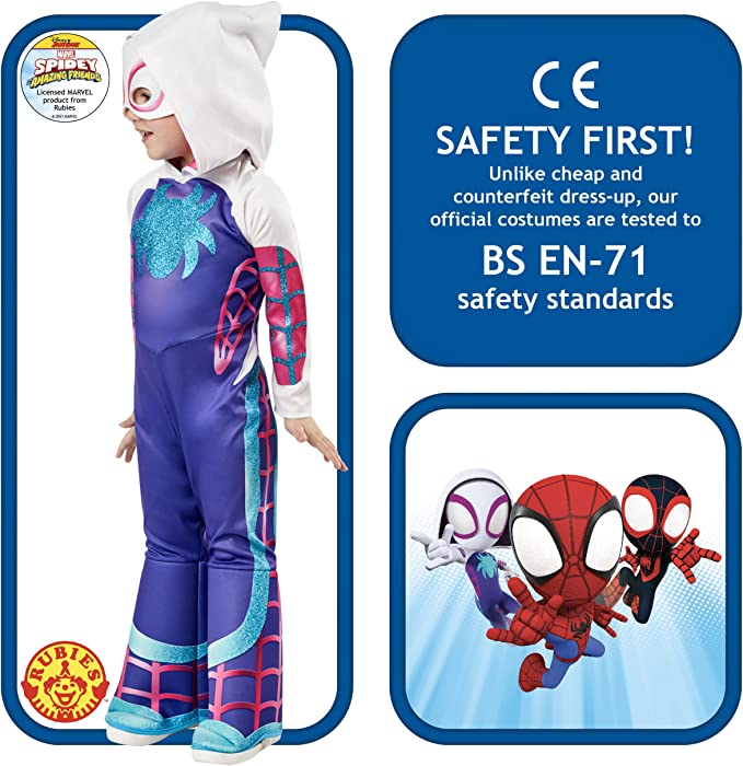 Costumes Australia Ghost Spider Costume for Toddlers Spider Gwen Spidey Amazing Friends_7