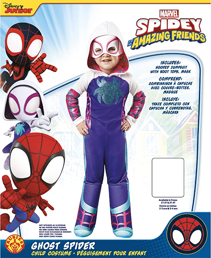 Costumes Australia Size Chart Ghost Spider Costume for Toddlers Spider Gwen Spidey Amazing Friends