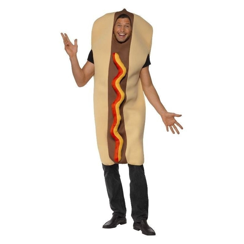 Costumes Australia Giant Hot Dog Costume Adult Brown Red_2