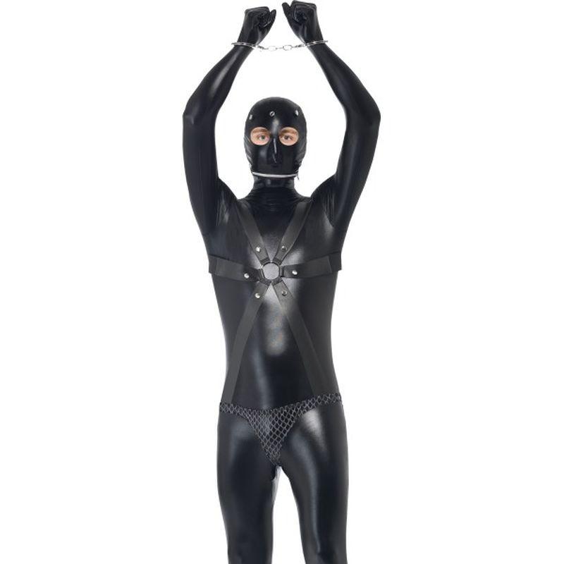 Costumes Australia Gimp Costume Adult Black Bodysuit_2