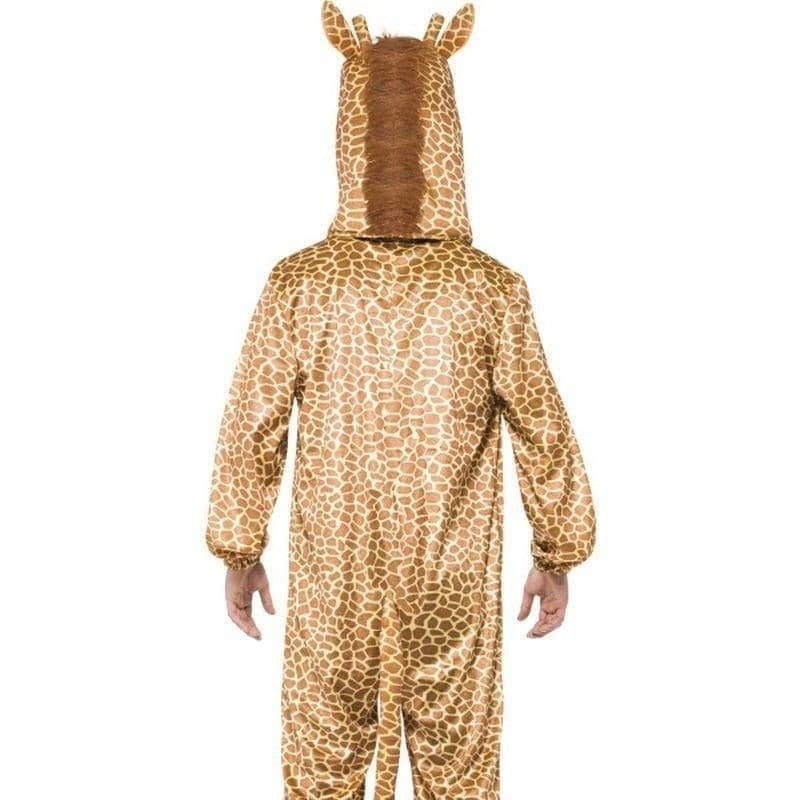 Costumes Australia Giraffe Costume Adult Orange Bodysuit Hood_2