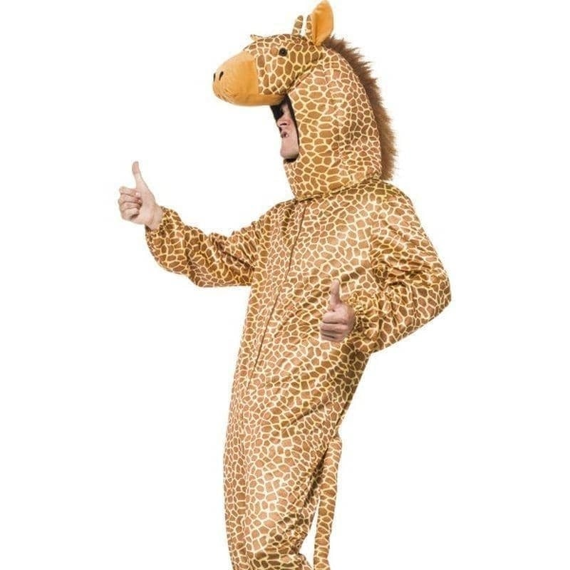 Costumes Australia Size Chart Giraffe Costume Adult Orange Bodysuit Hood